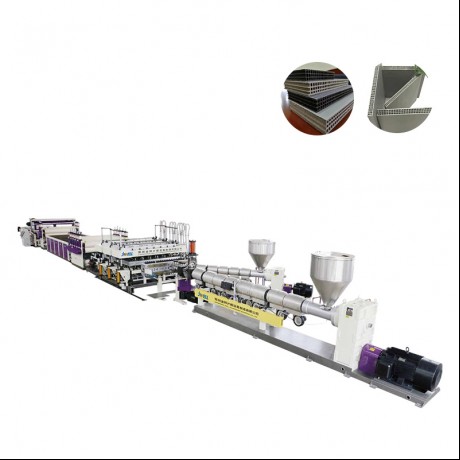 PP Hollow Building Şablon Board One Mold Double Out Extrusion Line
