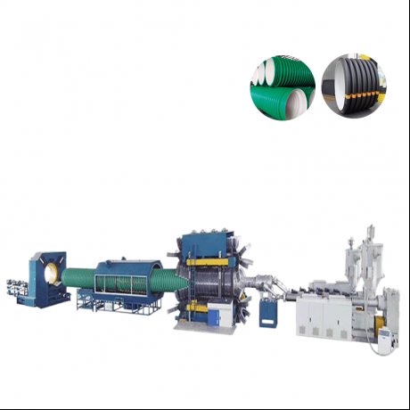 HDPE, PP Tîpa Vertîkî ya Ducarî Dîwarê Pipe Corrugated and PVC Ribbed Pipe Extrusion