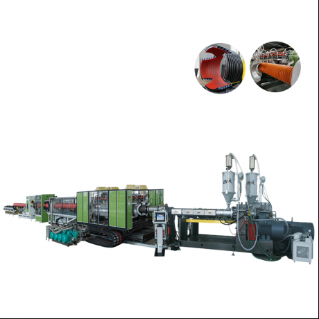 HDPE / PP / PVC Tîpa Horizontal Xeta Ekstrusyona Dûpaşa Dîwarê Dûwar